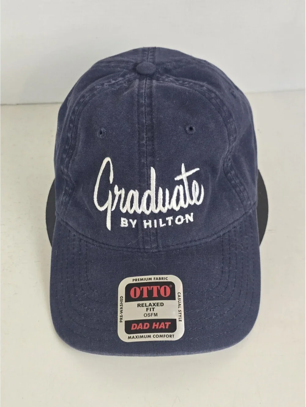 Graduate by Hilton Baseball Cap Men OS Navy Blue Embroidered Dad Hat NWT